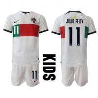 Camisa de time de futebol Portugal Joao Felix #11 Replicas 2º Equipamento Infantil Mundo 2022 Manga Curta (+ Calças curtas)
